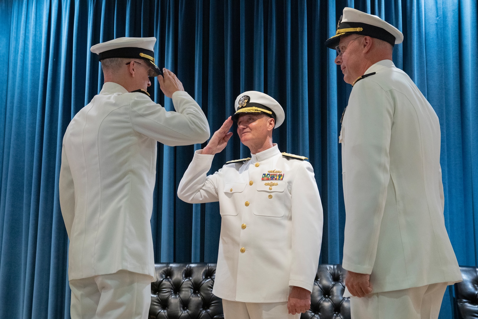 Rear Adm. William Greene relieved (R) Rear Adm. Eric Ver Hage, as Commander, Navy Regional Maintenance Center (CNRMC) and Director, Surface Maintenance, Modernization and Sustainment (SEA 21) during a ceremony held at the Washington Navy Yard. Vice Admiral Bill Galinis, Commander, Naval Sea Systems Command (NAVSEA) hosted the ceremony.