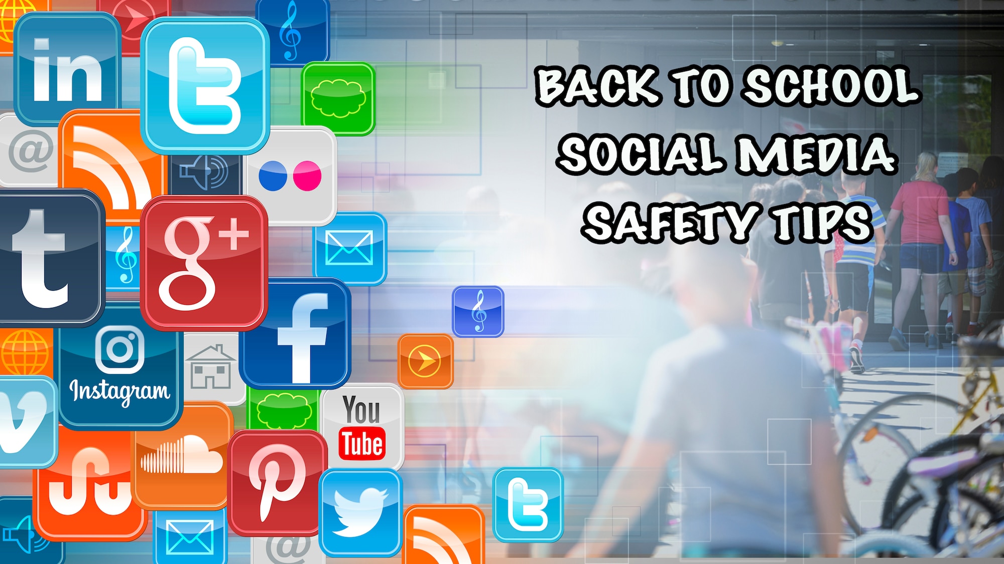 Social media back to school graphic