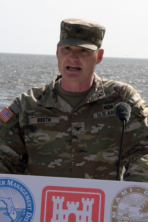 The U.S. Army Corps of Engineers celebrated the completion of the Biscayne Bay Coastal Wetlands Project S-709 Pump Station project with a ribbon cutting ceremony Aug. 22, 2023 in the Biscayne National Park.