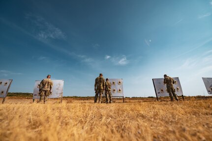 Basic Officer Leadership Course Soldiers train at JBSA-Camp Bullis firing range