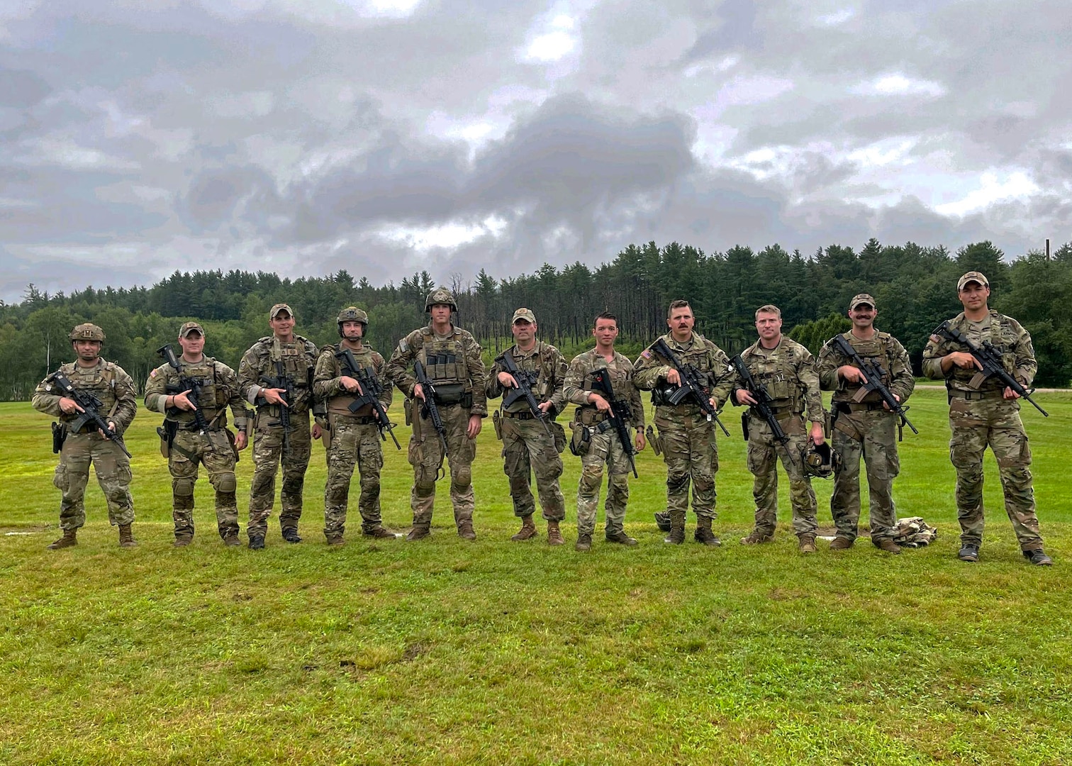 New Hampshire National Guard marksmen pose at the Marksmanship Advisory Council “MAC” Region 1 Championship on Aug. 19, 2023, at Camp Ethan Allen Training Site in Jericho, Vermont.