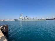 The Arleigh Burke-class guided-missile destroyer USS Roosevelt (DDG 80) arrives in Larnaca, Cyprus for a scheduled port visit. Roosevelt is on a scheduled deployment in the U.S. Naval Forces Europe area of operations, employed by the U.S. Sixth Fleet to defend U.S., allied and partner interests.(U.S. Embassy Cyprus courtesy photo)