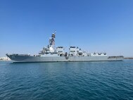 The Arleigh Burke-class guided-missile destroyer USS Roosevelt (DDG 80) arrives in Larnaca, Cyprus for a scheduled port visit. Roosevelt is on a scheduled deployment in the U.S. Naval Forces Europe area of operations, employed by the U.S. Sixth Fleet to defend U.S., allied and partner interests.(U.S. Embassy Cyprus courtesy photo)