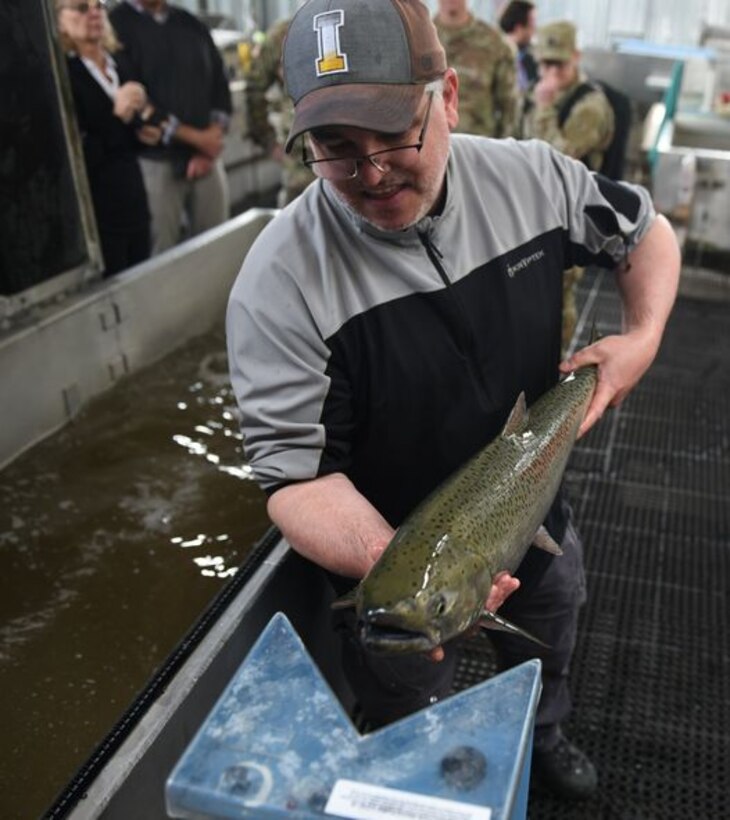 Man holding fish