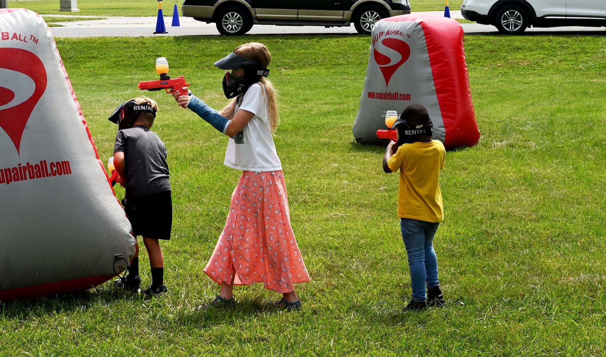 Children play a game