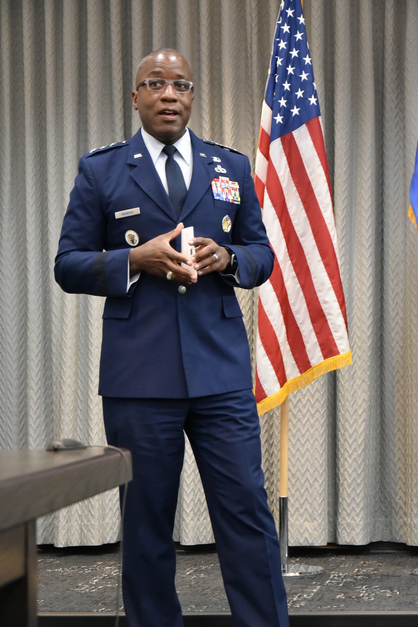 Lt. Gen. Hawkins speaks
