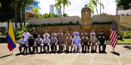 Multinational senior leader participants of the South American Defense Conference 2023 (SOUTHDEC 23), pose for a group photo.