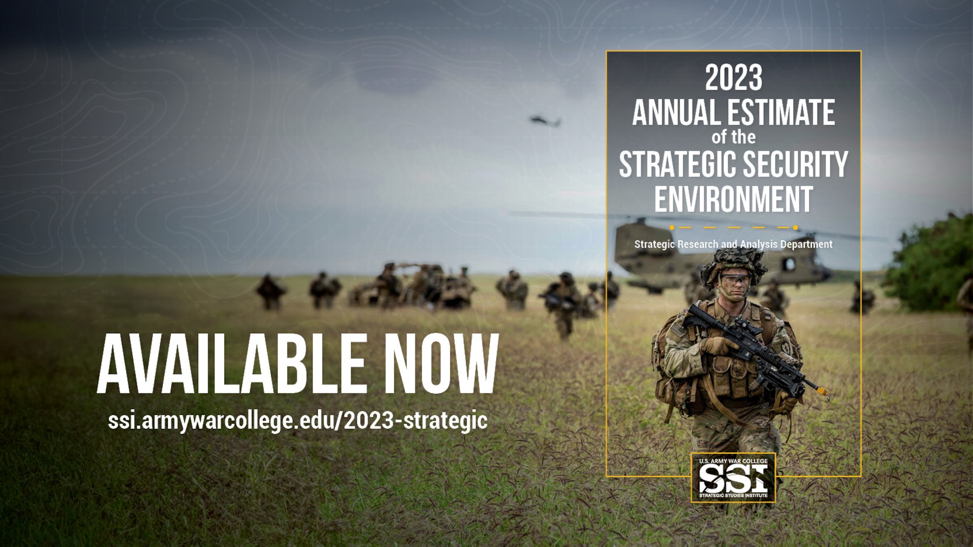 2023 Annual Estimate of the Strategic Security Environment
The Annual Estimate of the Strategic Security Environment serves as a guide for academics and practitioners in the defense community on the current challenges and opportunities in the strategic environment. This year’s publication outlines key strategic issues across the four broad themes of Regional Challenges and Opportunities, Domestic Challenges, Institutional Challenges, and Domains Impacting US Strategic Advantage. These themes represent a wide range of topics affecting national security and provide a global assessment of the strategic environment to help focus the defense community on research and publication. Strategic competition with the People’s Republic of China and the implications of Russia’s invasion of Ukraine remain dominant challenges to US national security interests across the globe. However, the evolving security environment also presents new and unconventional threats, such as cyberattacks, terrorism, transnational crime, and the implications of rapid technological advancements in fields such as artificial intelligence. At the same time, the US faces domestic and institutional challenges in the form of recruiting and retention shortfalls in the all-volunteer force, the prospect of contested logistics in large-scale combat operations, and the health of the US Defense Industrial Base. Furthermore, rapidly evolving security landscapes in the Arctic region and the space domain pose unique potential challenges to the Army’s strategic advantage.
https://press.armywarcollege.edu/monographs/962/