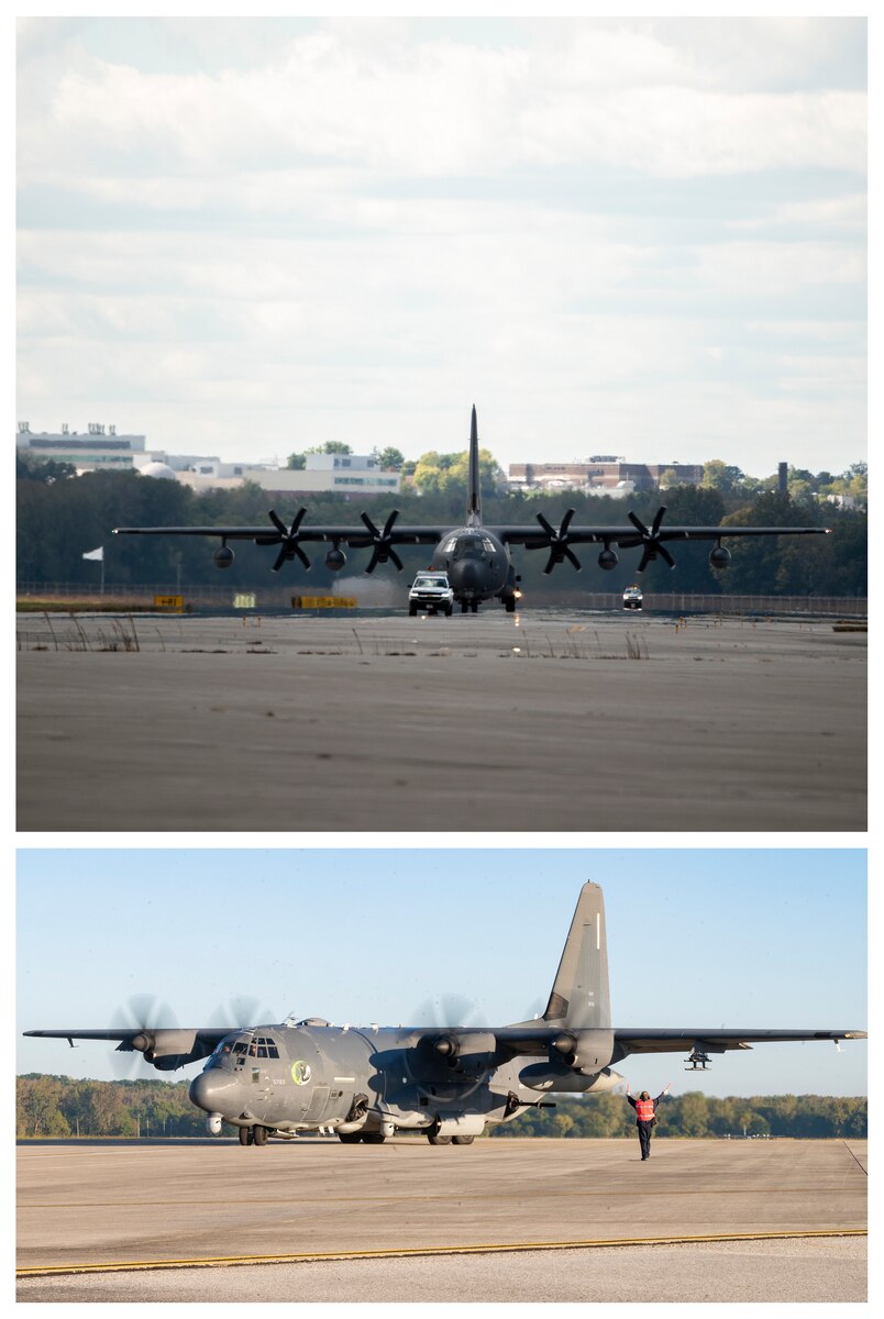 Aircrafts being escorted by LRS contractors.