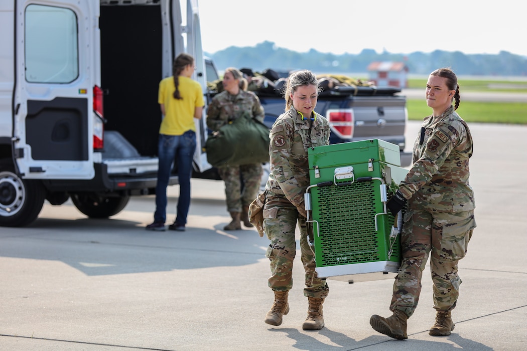 Image of Airmen training on aircraft.