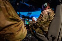 Pilots and flight engineers training.