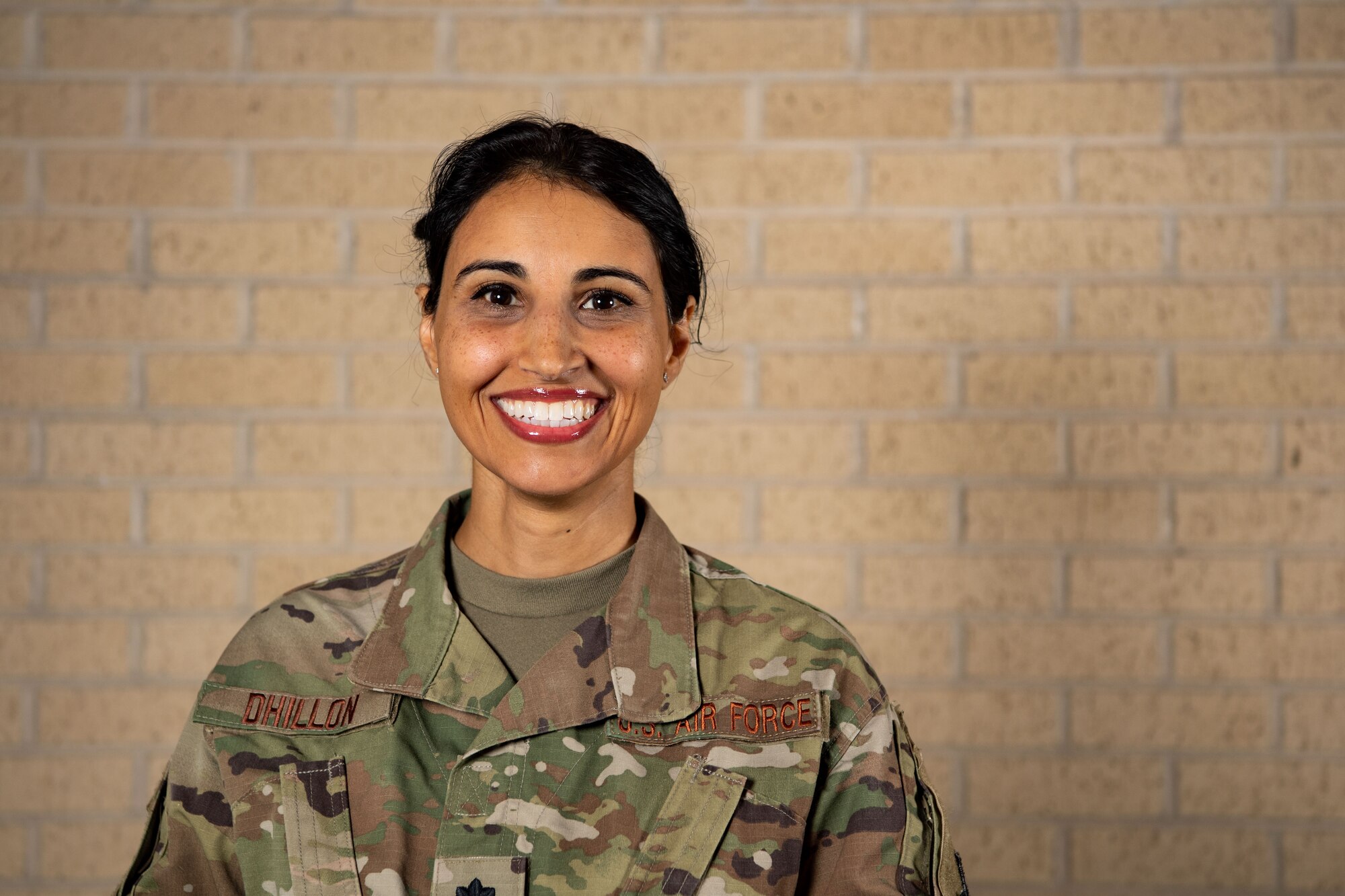 Lt. Col. Kieran Dhillon, 37th Training Wing Human
Performance Squadron commander, poses for a
photo at Joint Base San Antonio-Lackland, Texas,
March 1, 2023.