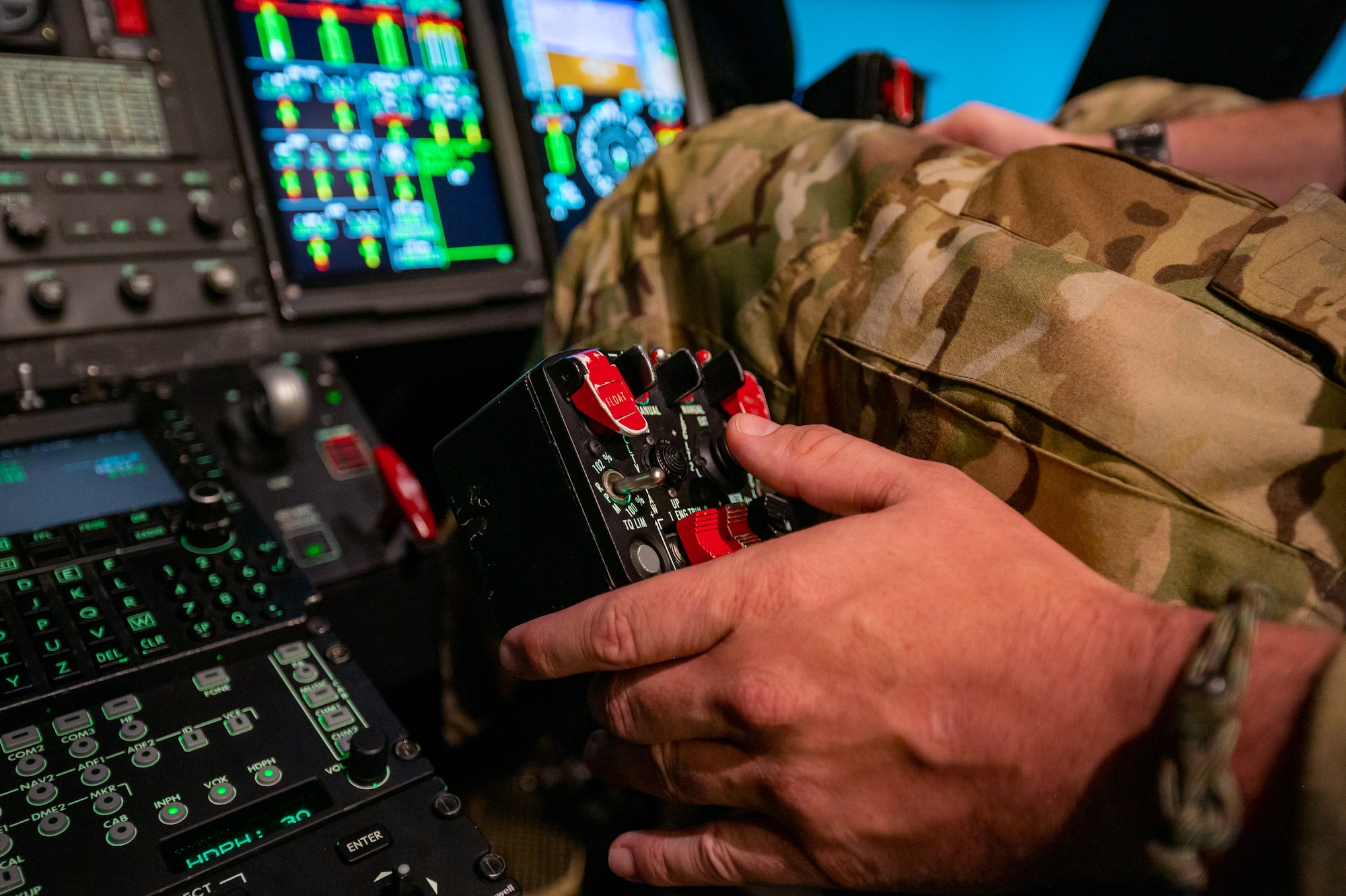 Pilots and flight engineers training.