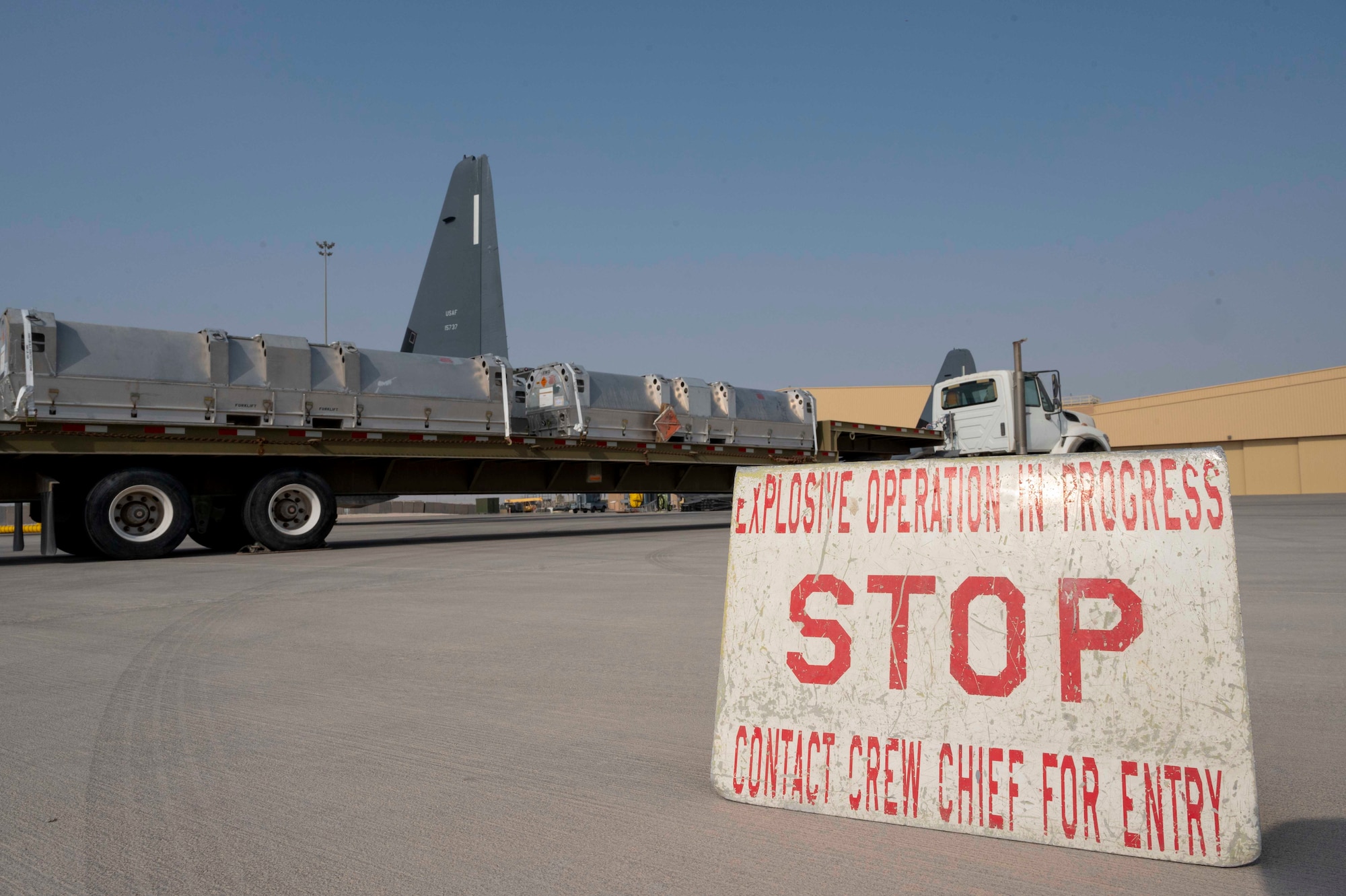 6th Expeditionary Maintenance Squadron and the 6th Special Operations Tasking Unit stage a Joint Air-to-Surface Standoff Missiles