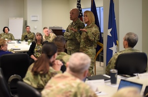 Image of an Airman talking.