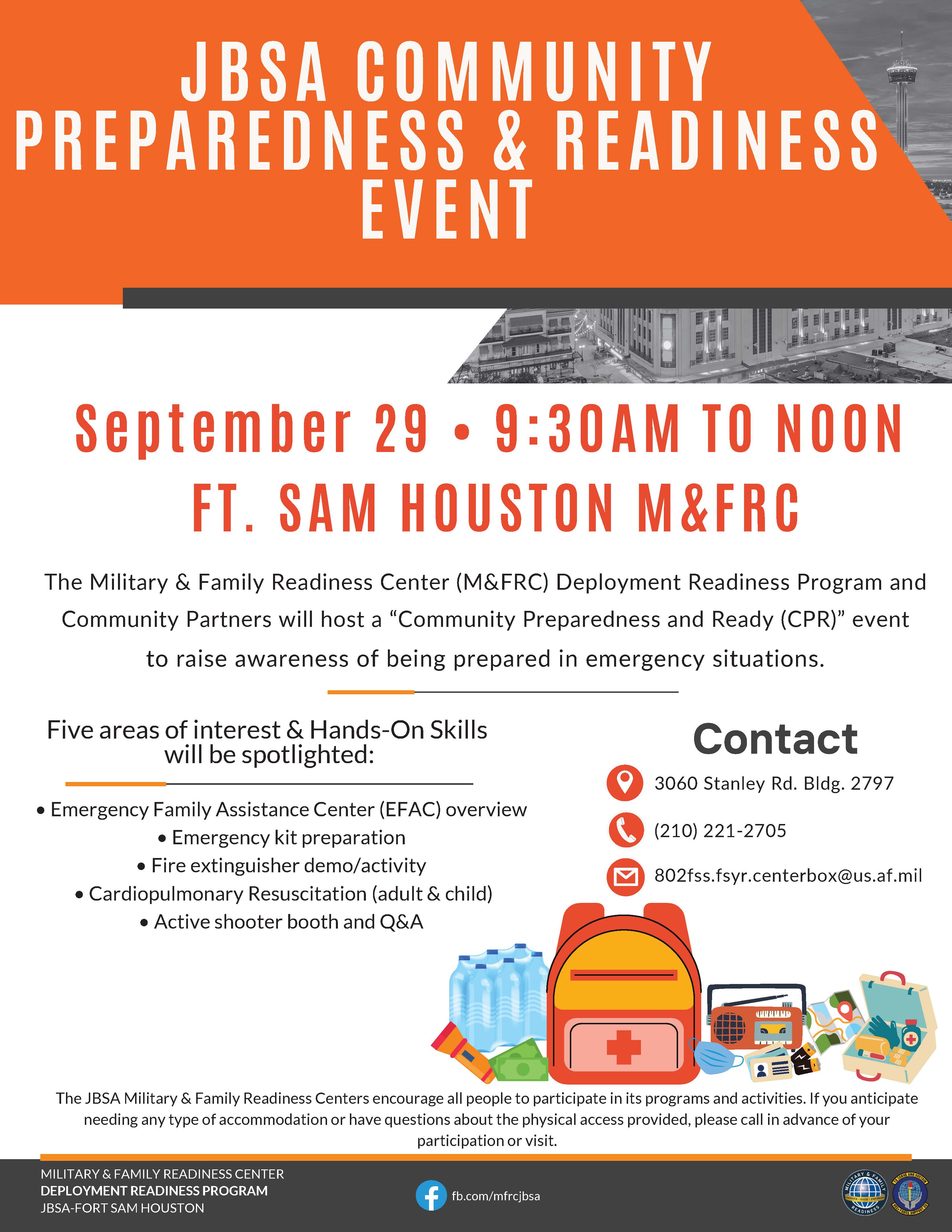 JBSA readies families during National Emergency Preparedness Month