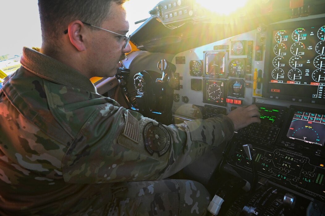 Airman in flight deck