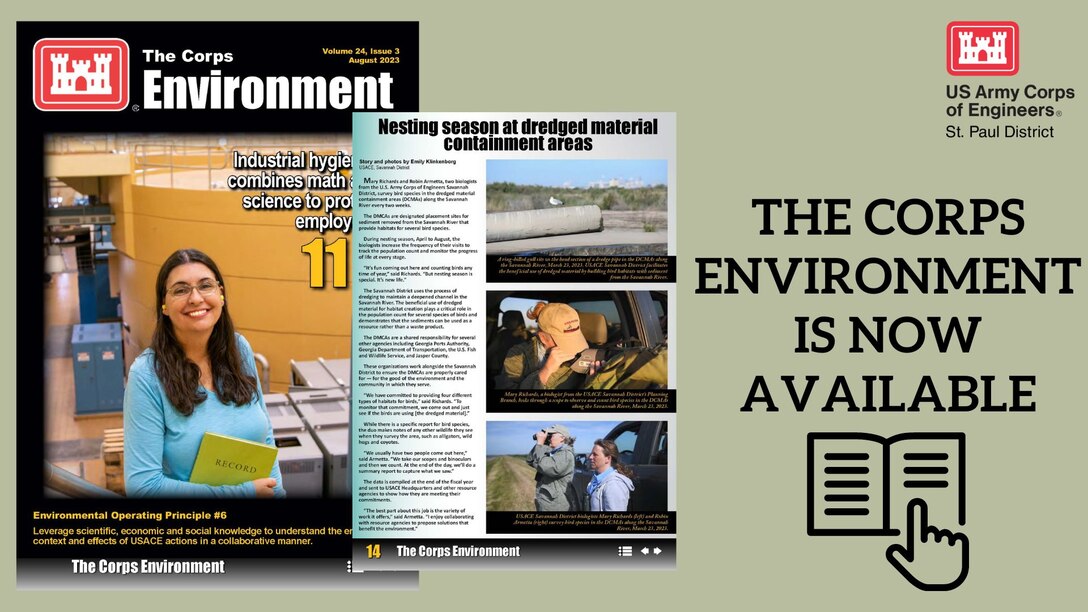 The August issue of the Corps Environment is now available