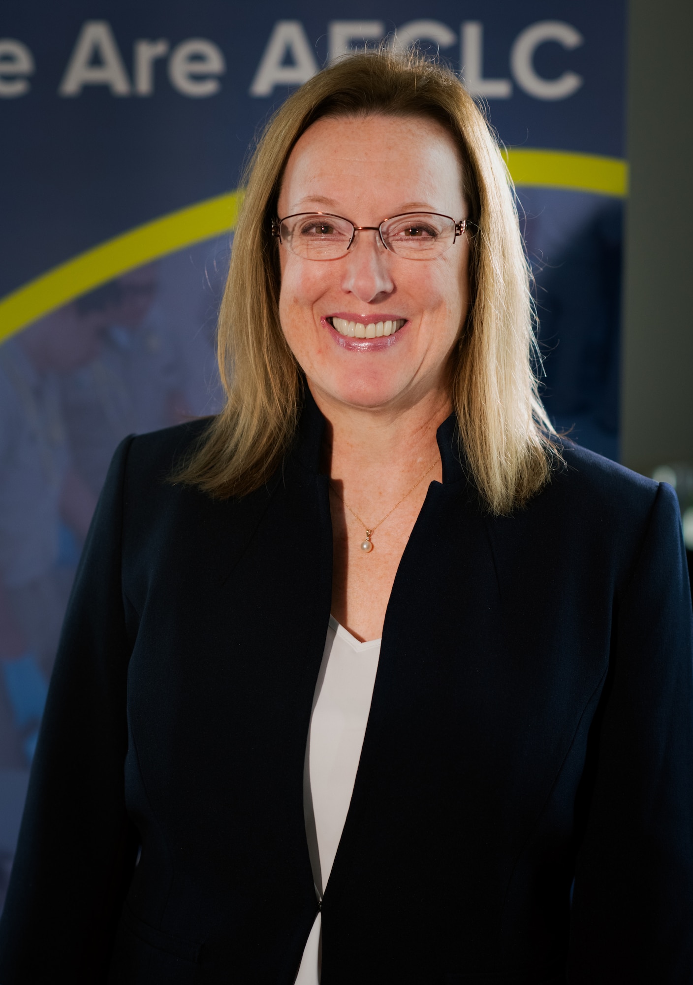 Dr. Mary Bartlett, associate professor for Air War College at the Leadership and Innovation Institute, poses for a photo, Aug. 8, 2023, at Maxwell Air Force Base, Alabama.