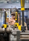In their own words: Christian Varner 
Supervisor, Shop 56, Pipe Fitters 
“What makes our work important is that we need to be able to complete our work with a high degree of skill and accuracy, because our carriers could be called to duty at any moment.” (U.S. Navy photo by Wendy Hallmark)