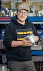 In their own words: Benjamin Zink 
Mechanic, Shop 31, Inside Machinist 
“I find it to be very fulfilling to serve as a mechanic in this capacity, doing the repairs and testing of pumps and valves that keep an entire nation's Navy fleet functioning.” (U.S. Navy photo by Wendy Hallmark)