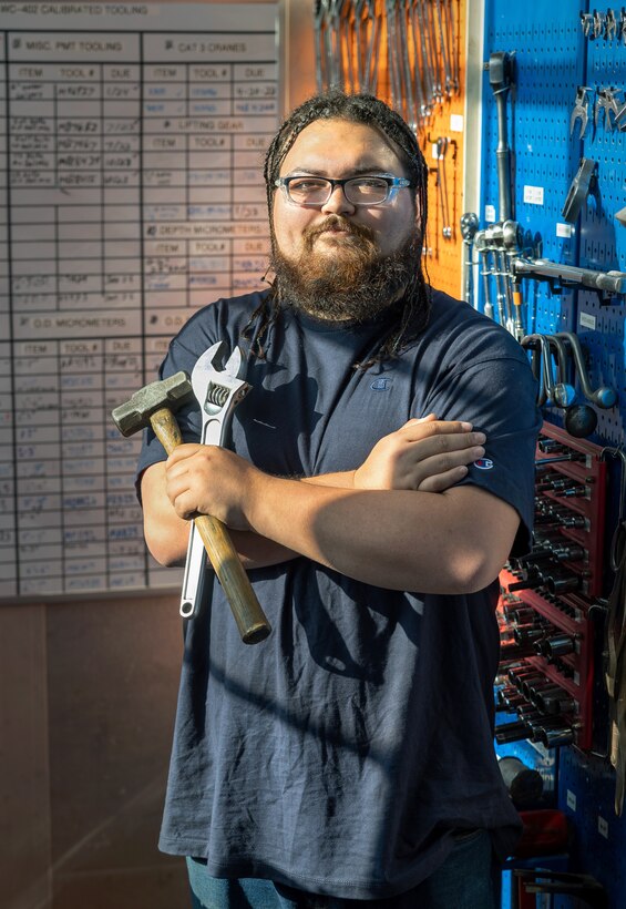 In their own words: Angel Sanchez 
Machinist Helper, Shop 31, Inside Machinist 
“I'd have to say that {Labor Day} is about appreciating America's workers and their endless efforts.” (U.S. Navy photo by Wendy Hallmark)