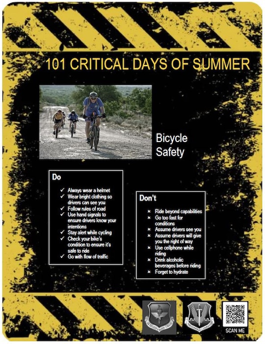 Graphic of 101 Critical Days of Summer Weekly Messaging - Volume 13: Bicycle Safety