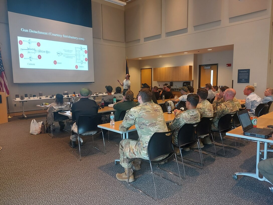 Explosive Ordnance Disposal technicians partook unexploded ordnance course at the Gettysburg National Military Park.