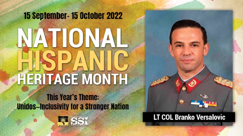 National Hispanic Heritage Month – LT COL Branko Versalovic