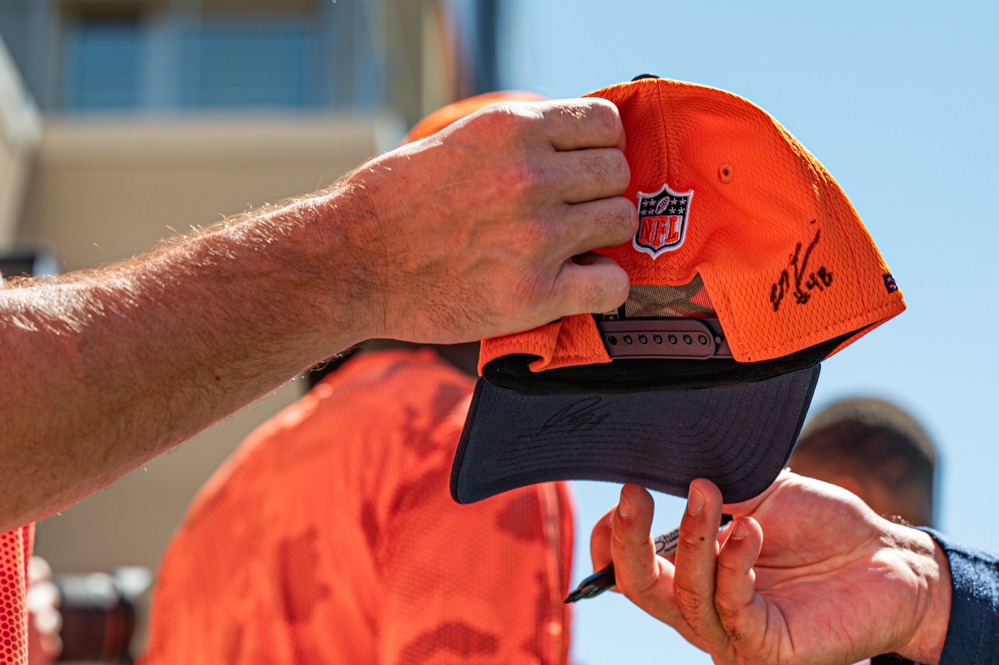 signed Broncos hat