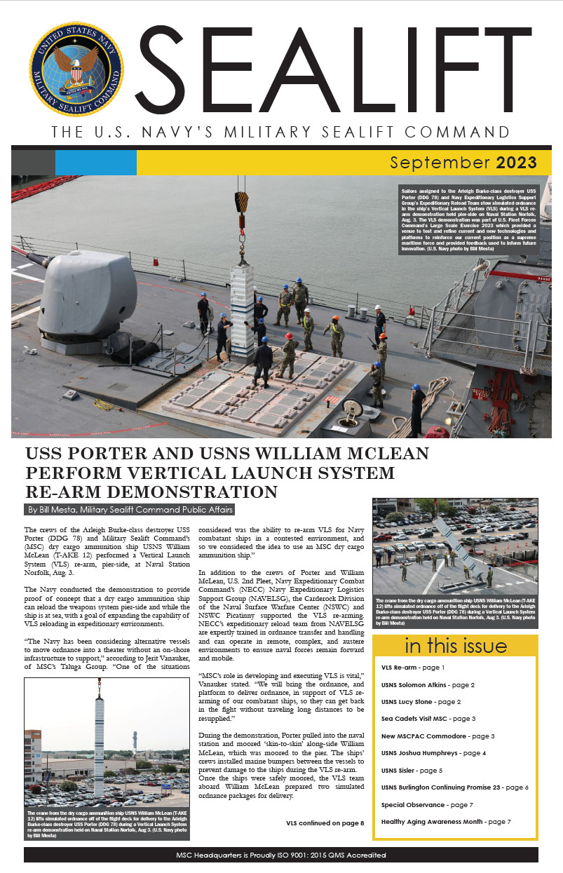 September 2023 Sealift Cover