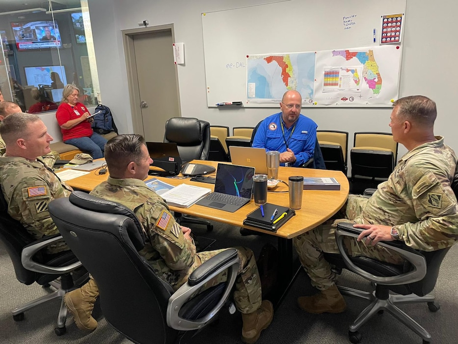 U.S. Army Corps of Engineers continue to support Hurricane Idalia.  The federal disaster relief mission is expected to operate in a challenging environment with the eminent arrival of Hurricane Idalia. U.S. Army Corps of Engineers, Jacksonville District deployed staff to the State of Florida Emergency Operations Center (EOC), the South Florida Water Management District EOC, and pre-positioned staff in several key locations to be prepared to begin recovery operations as soon as it is safe. We are working closely with local, state and federal officials to coordinate preparedness and response activities.