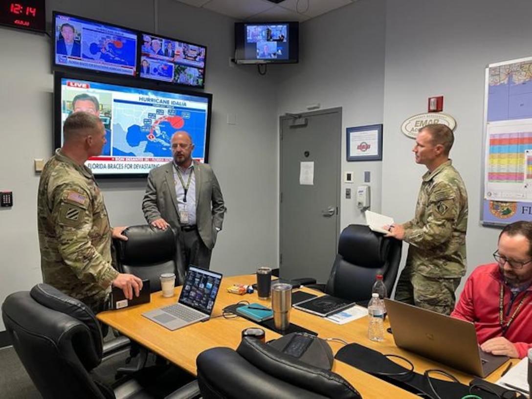 U.S. Army Corps of Engineers continue to support Hurricane Idalia.  The federal disaster relief mission is expected to operate in a challenging environment with the eminent arrival of Hurricane Idalia. U.S. Army Corps of Engineers, Jacksonville District deployed staff to the State of Florida Emergency Operations Center (EOC), the South Florida Water Management District EOC, and pre-positioned staff in several key locations to be prepared to begin recovery operations as soon as it is safe. We are working closely with local, state and federal officials to coordinate preparedness and response activities.