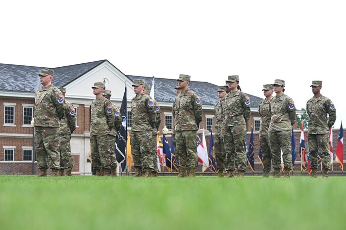 Space Force Honor Guard Guardians standing in field