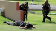 Members of Fort Buchanan's Directorate of Emergency Services and the U.S. Army Reserve-Puerto Rico 1st Mission Support Command conducted an active terrorist threat training exercise on Aug 30 here. (U.S. Army photos by Sgt. 1st Class David Hernandez, 363rd Public Affairs Detachment)