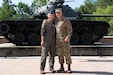 Col. Johannes Castro, the commander of the 4th Battlefield Coordination Detachment, Capt. Melissa Castro, an air battle manager assigned to 609th Air Operations Center