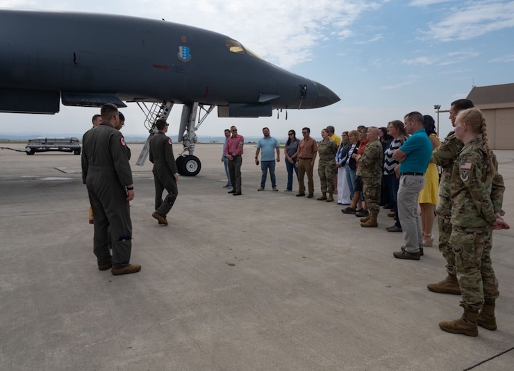 Forty-four Honorary Commanders and base leaders participated in an immersion tour at Ellsworth Air Force Base, South Dakota, Aug.  25, 2023.