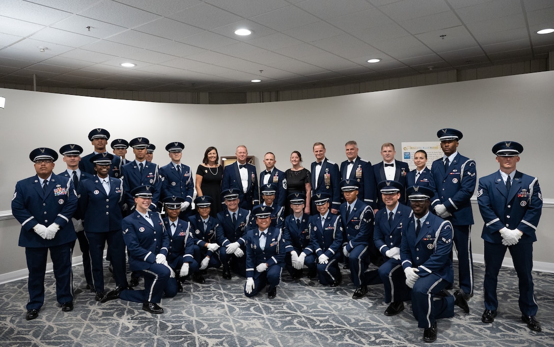 Honoree of The Order of The Sword, Gen. Mark Kelly, commander of Air Combat Command, poses for a photo.