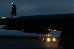 U.S. Air Force maintainers with the 393rd Expeditionary Bomb Squadron perform maintenance on a B-2 Spirit stealth bomber as part of a Bomber Task Force mission at Keflavik Air Base, Iceland, Aug 30, 2023. BTF missions showcase the Air Force’s ability to continue to execute flying missions, sustain readiness and support our allies through the concept of Agile Combat Employment. (U.S. Air Force photo by Airman 1st Class Robert Hicks)