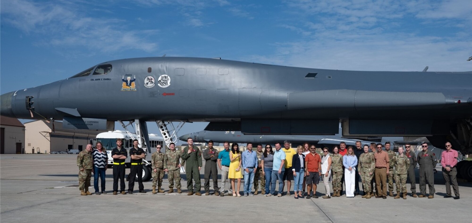 Forty-four Honorary Commanders and base leaders participated in an immersion tour at Ellsworth Air Force Base, South Dakota, Aug.  25, 2023.