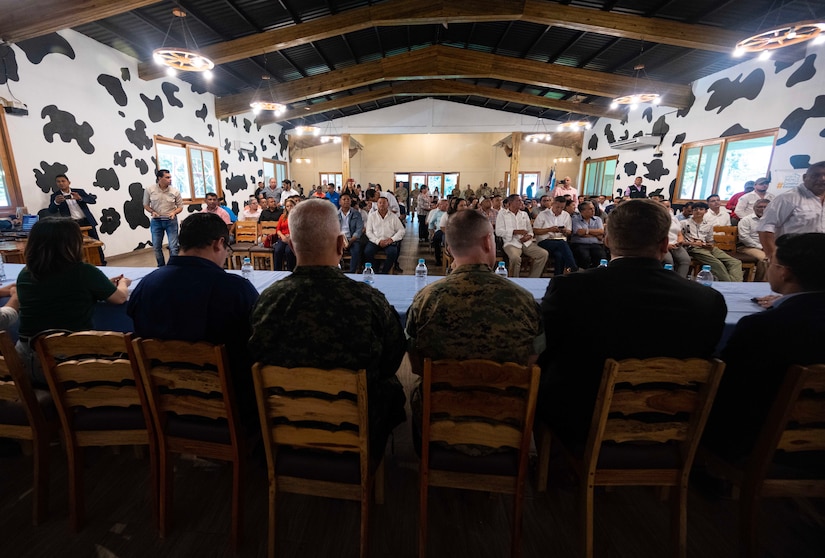 This municipality meeting recognized the outgoing and incoming JTF-Bravo civil affairs teams, and offered a chance for JTF-Bravo members to connect with local leaders for future humanitarian aid projects.