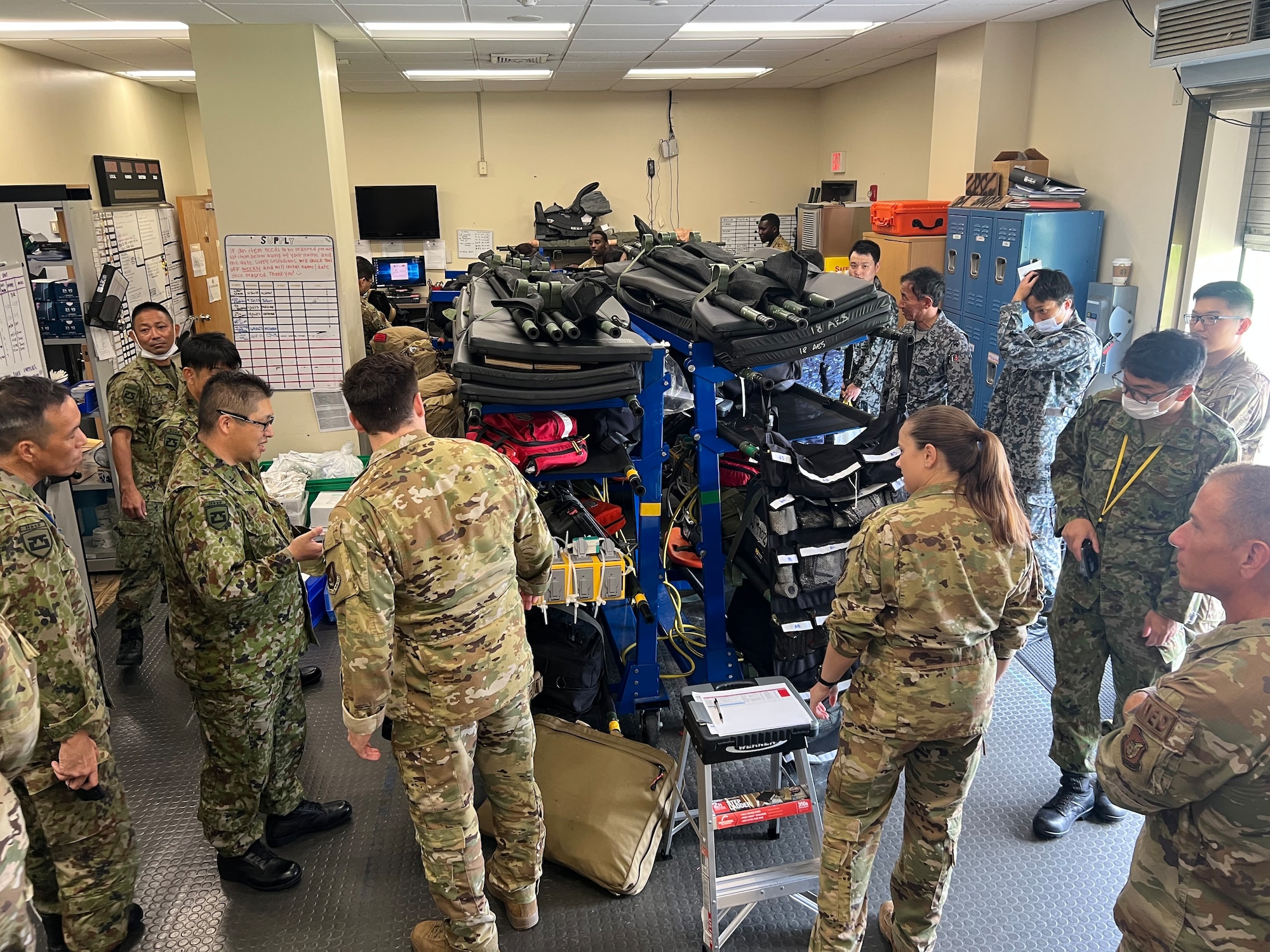 18th AES showcases the in-flight medical equipment and supplies used in executing aeromedical evacuation missions. (Courtesy Photo)