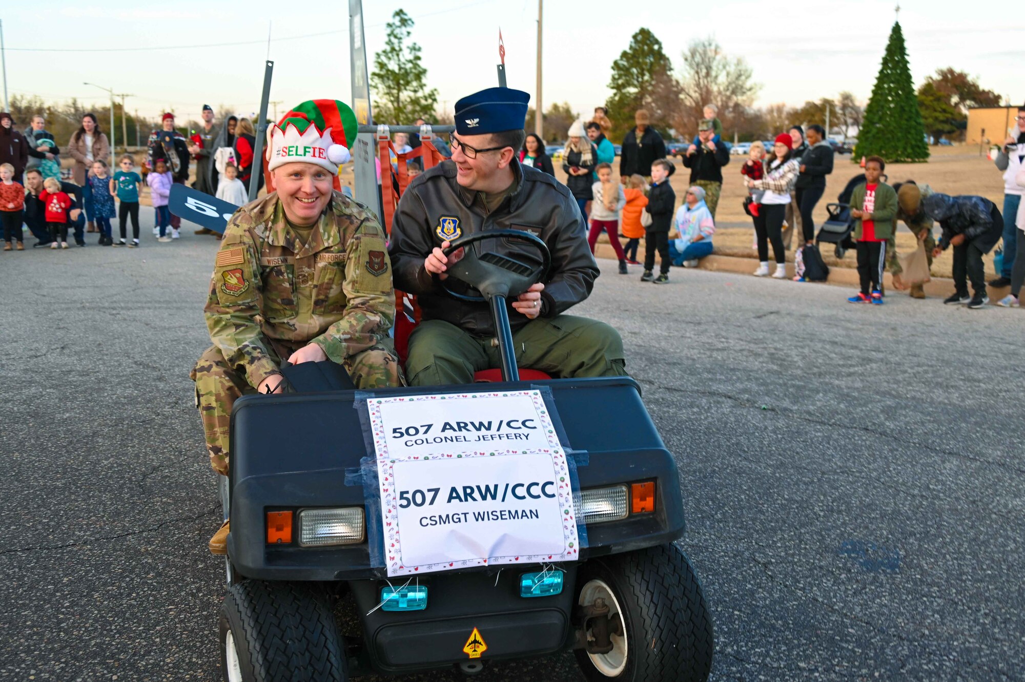 People in parade