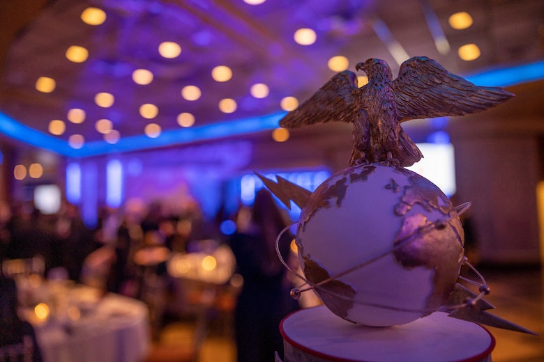 U.S. Marines with the Marine Innovation Unit attend their Marine Corps' 248th birthday ball, Queens, New York, Nov. 5, 2023. Stood up in March 2022, MIU leverages existing Marine talent in order to: accelerate the adoption of advanced capabilities; transform Naval Service capacity for technology employment; and retain and invest in Total Force human capital. (U.S. Marine Corps photo by Lance Cpl. David Intriago)