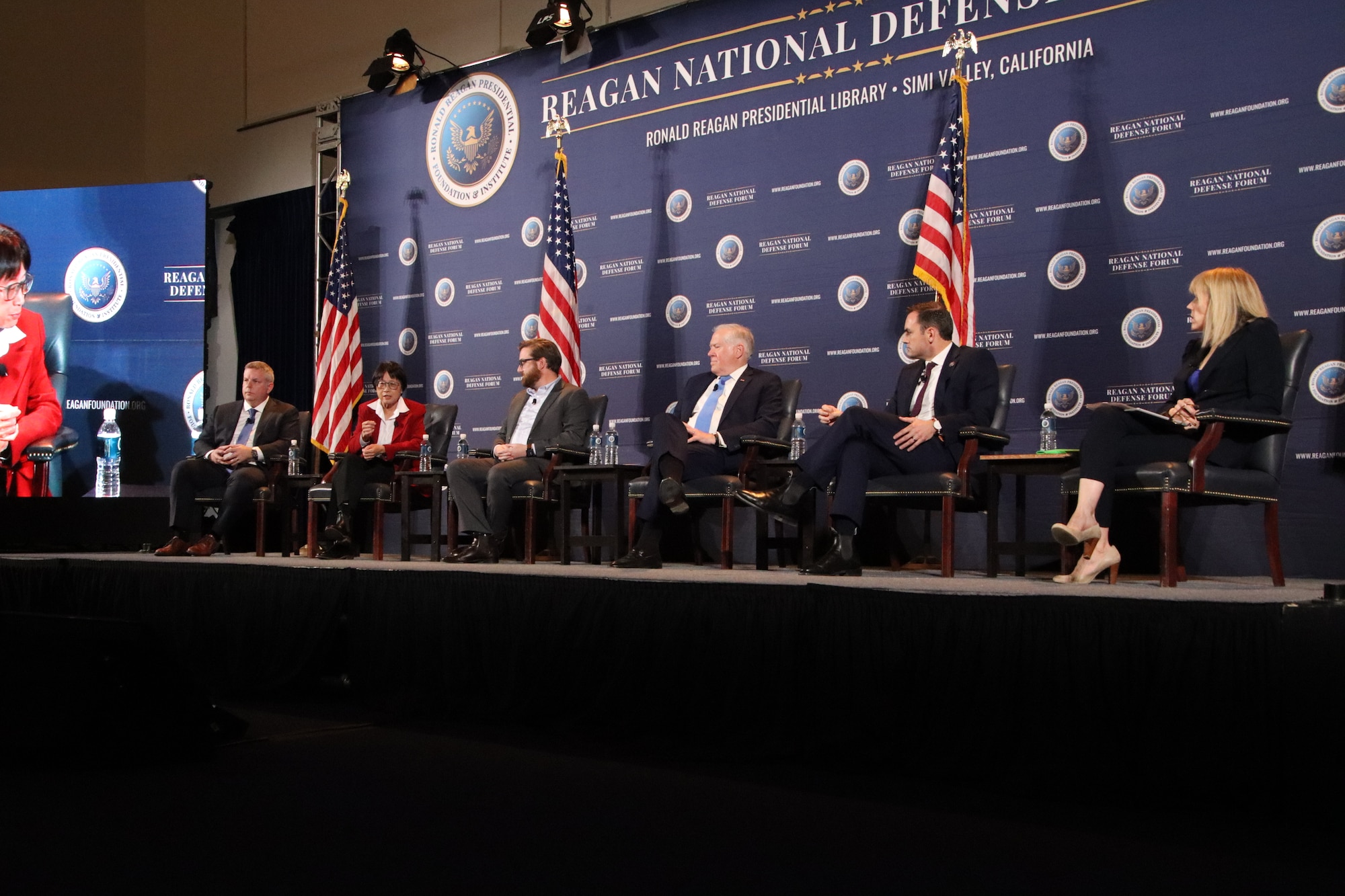 Secretary of the Air Force Frank Kendall speaks at a panel regarding Artificial Intelligence at the Reagan National Defense Forum at Simi Valley, Calif., Dec. 2, 2023. The Reagan National Defense Forum, celebrating “10 Years of Promoting Peace Through Strength,” brings together leaders from across the political spectrum and key stakeholders in the defense community. (Courtesy Photo)