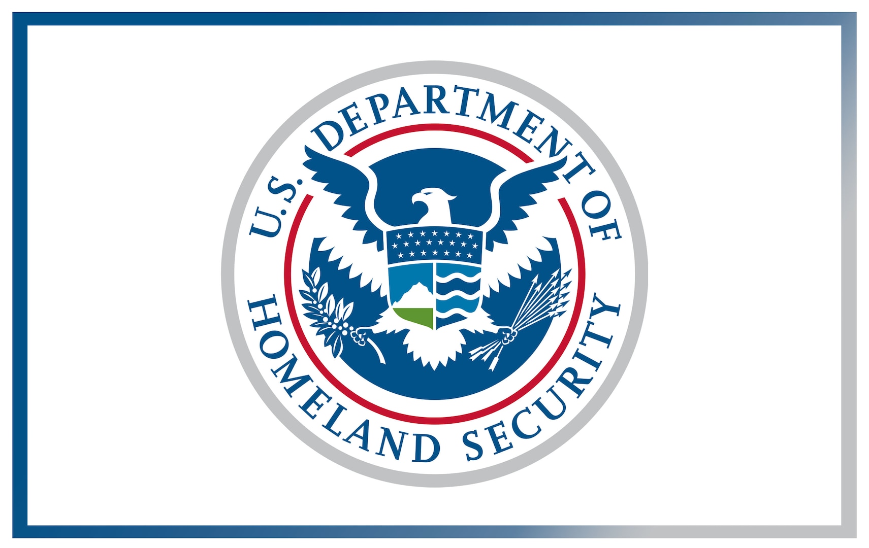 The DHS logo surrounded by a CG themed rectangular frame.