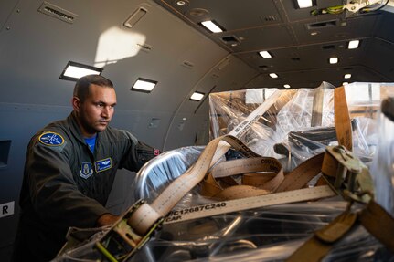 The cargo was part of a Denton Program delivery that delivered approximately 31,000 pounds of donated commodities including agricultural equipment, educational supplies, food and medical supplies.