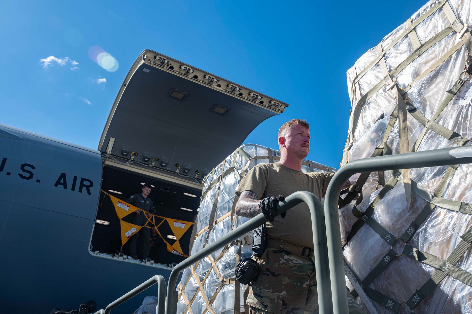 The cargo was part of a Denton Program delivery that delivered approximately 31,000 pounds of donated commodities including agricultural equipment, educational supplies, food and medical supplies.