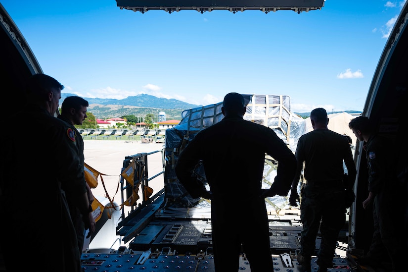 The cargo was part of a Denton Program delivery that delivered approximately 31,000 pounds of donated commodities including agricultural equipment, educational supplies, food and medical supplies.