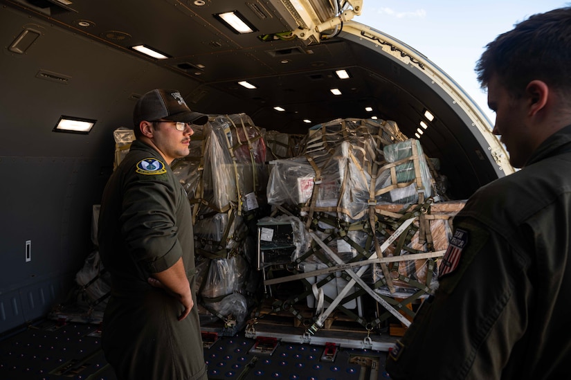 The cargo was part of a Denton Program delivery that delivered approximately 31,000 pounds of donated commodities including agricultural equipment, educational supplies, food and medical supplies.